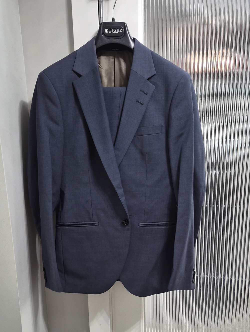 Tiger of Sweden Slate Blue Single-Button Suit Jacket
